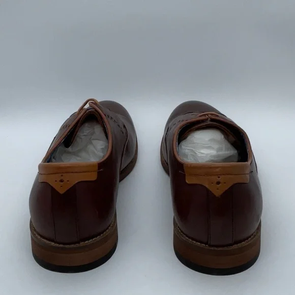 Johnston & Murphy Millikan Plain Toe Mahogany FG Leather  display picture 1
